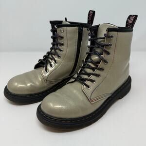 Dr. Martens Boots Women's 5 Sparkly Ray Gold Glitter Rainbow Threading LA004